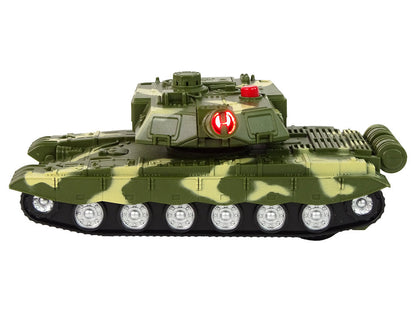 Vojenský tank s třecím pohonem zvuky a světly