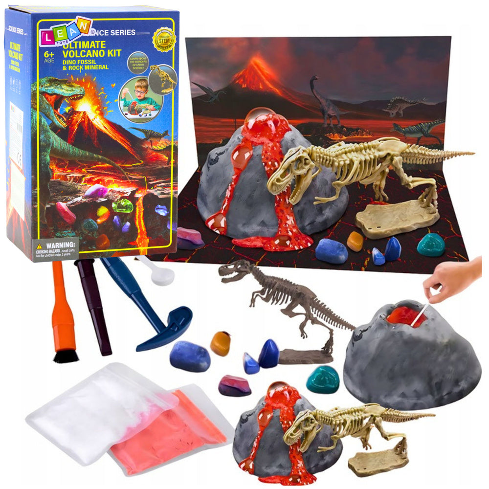 Výbušný vulkán s dinosaury – edukační experiment a vykopávky