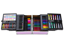 Výtvarná sada v rozkládací kufříku s jednorožcem 133 dílů