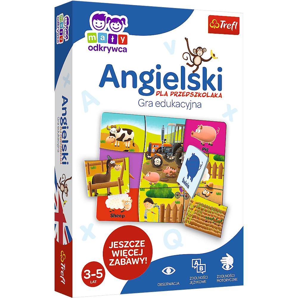 Vzdělávací hra angličtina pro předškoláky puzzle Malý objevitel – Trefl