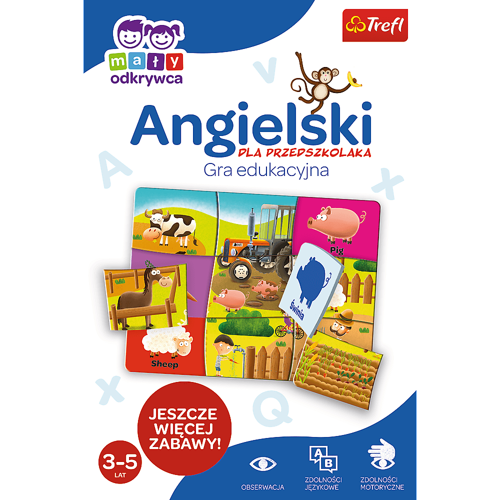 Vzdělávací hra angličtina pro předškoláky puzzle Malý objevitel – Trefl