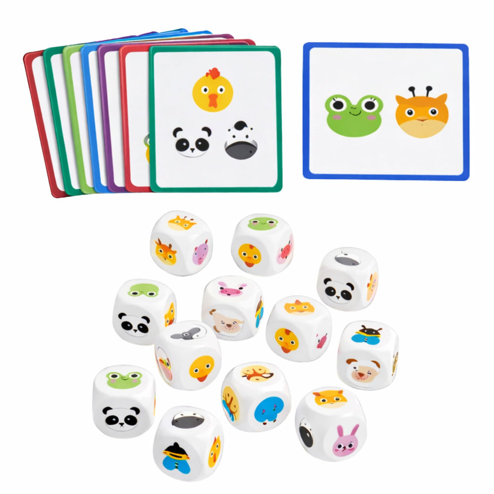 Vzdělávací hra Dopasuj zvířátka s dřevěnými kostkami