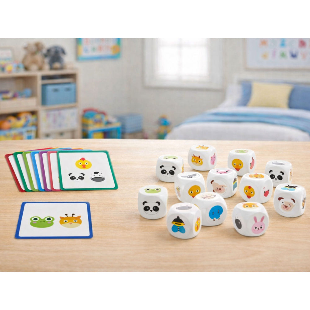 Vzdělávací hra Dopasuj zvířátka s dřevěnými kostkami