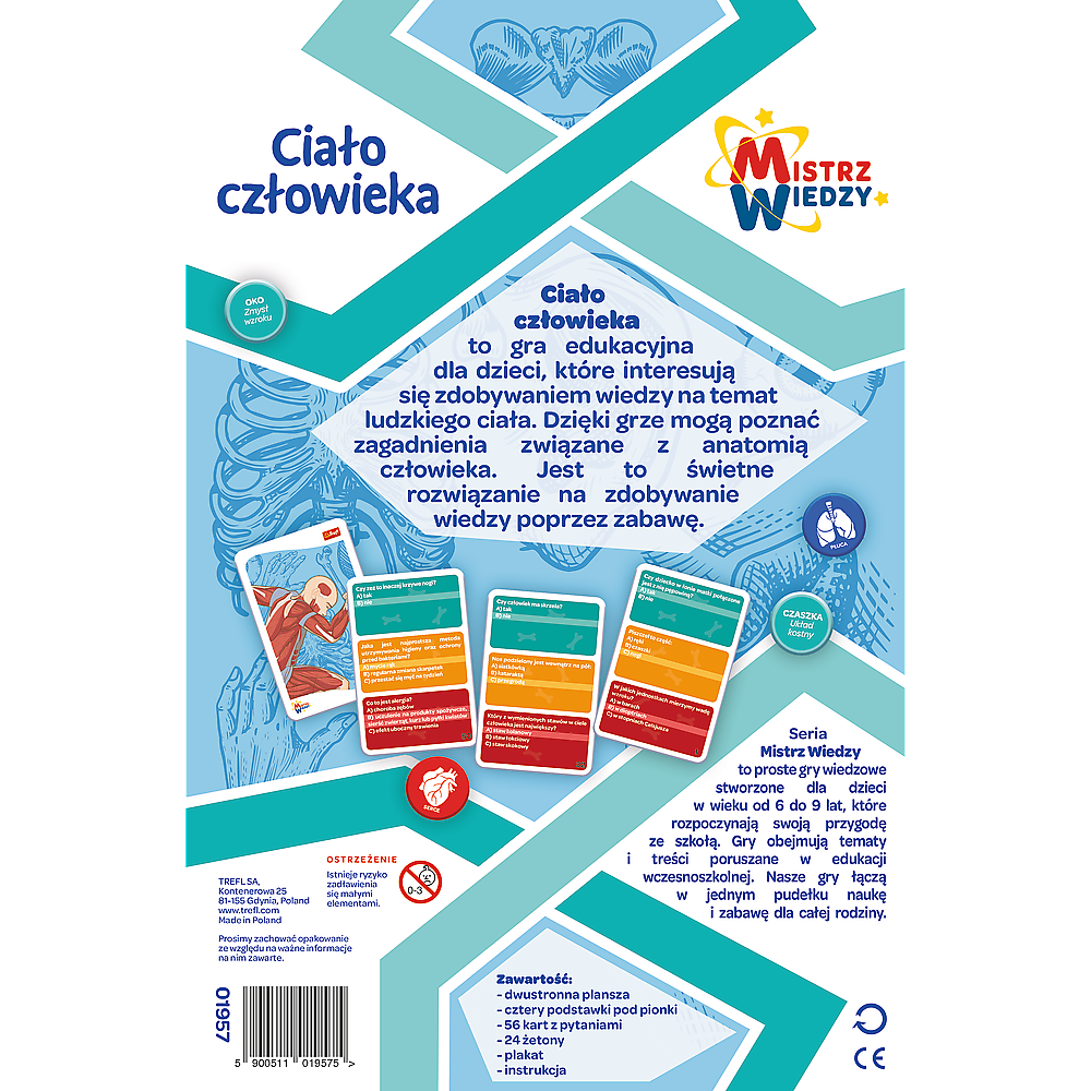 Vzdělávací hra Lidské tělo s plakátem a kartami – Trefl