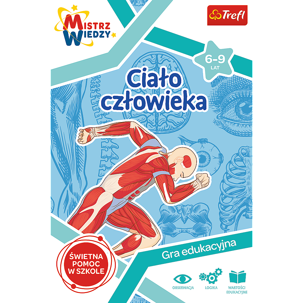 Vzdělávací hra Lidské tělo s plakátem a kartami – Trefl