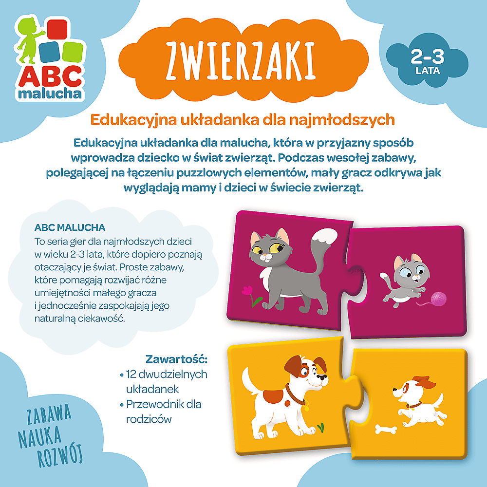 Vzdělávací hra Zvířátka puzzle pro děti 2 3 roky – Trefl