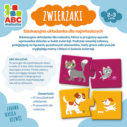 Vzdělávací hra Zvířátka puzzle pro děti 2 3 roky – Trefl