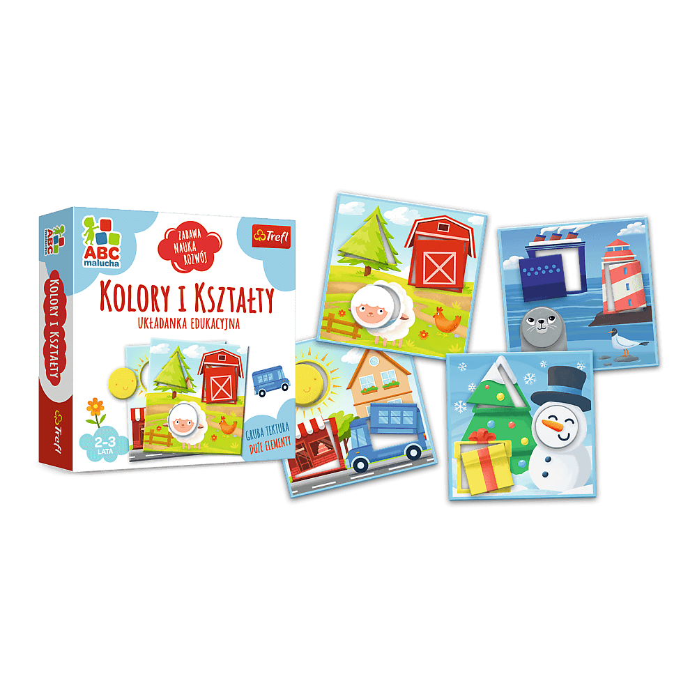 Vzdělávací puzzle Barvy a tvary s figurkami pro děti 2 3 roky – Trefl