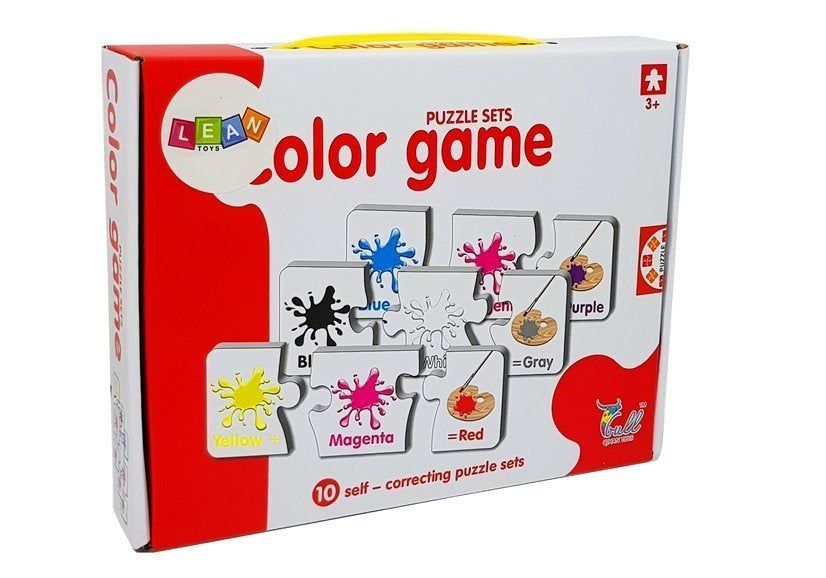Vzdělávací puzzle barvy anglicky 10 spojení pro děti od 3 let