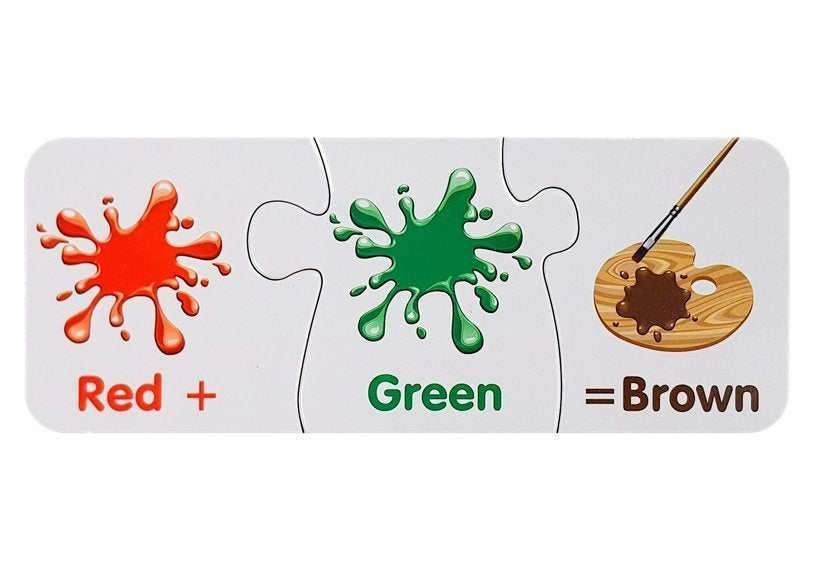 Vzdělávací puzzle barvy anglicky 10 spojení pro děti od 3 let