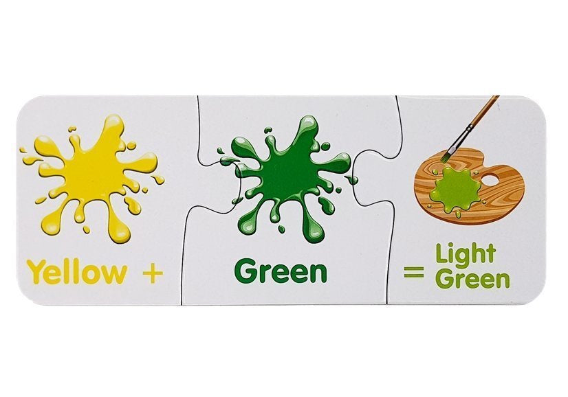 Vzdělávací puzzle barvy anglicky 10 spojení pro děti od 3 let