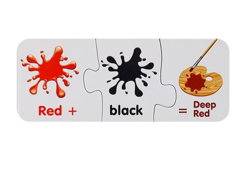 Vzdělávací puzzle barvy anglicky 10 spojení pro děti od 3 let