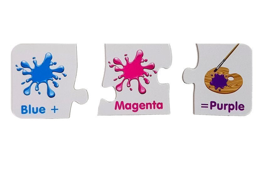 Vzdělávací puzzle barvy anglicky 10 spojení pro děti od 3 let