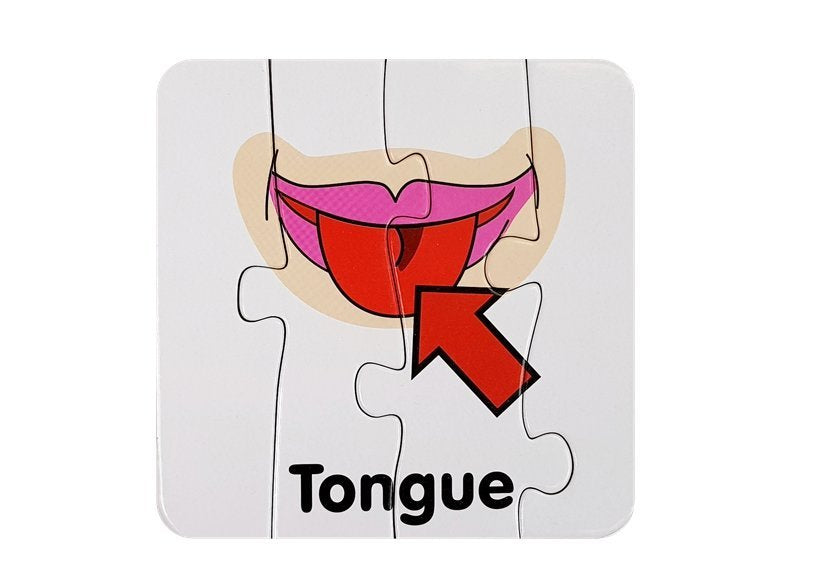 Vzdělávací puzzle části těla s anglickými nápisy 10 spojení