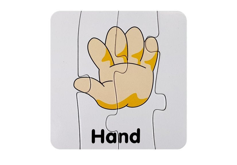 Vzdělávací puzzle části těla s anglickými nápisy 10 spojení