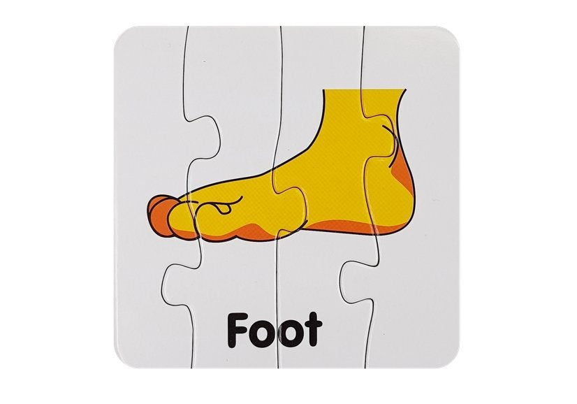Vzdělávací puzzle části těla s anglickými nápisy 10 spojení