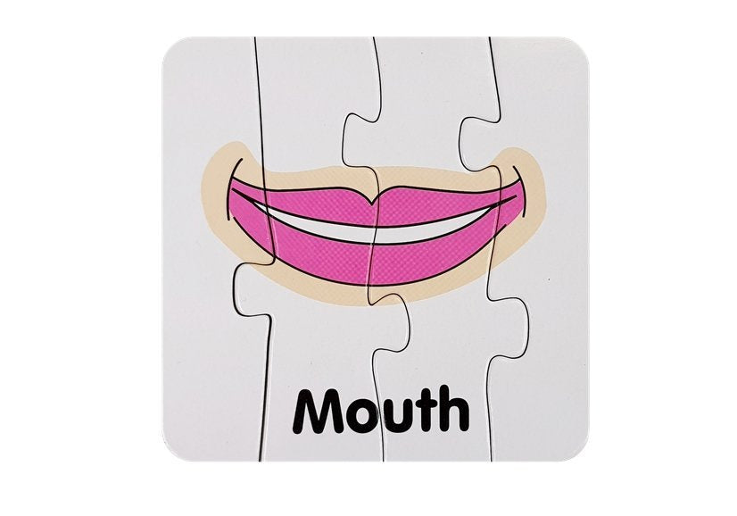 Vzdělávací puzzle části těla s anglickými nápisy 10 spojení
