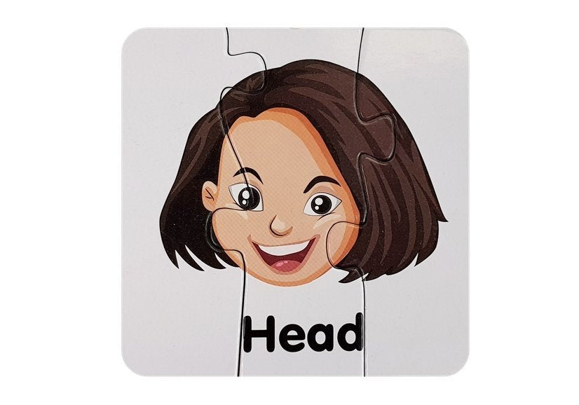 Vzdělávací puzzle části těla s anglickými nápisy 10 spojení