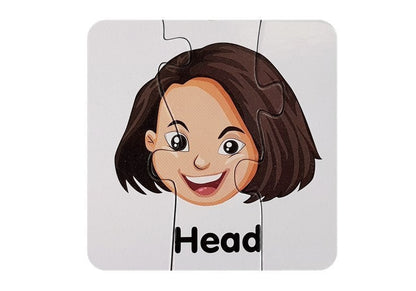 Vzdělávací puzzle části těla s anglickými nápisy 10 spojení