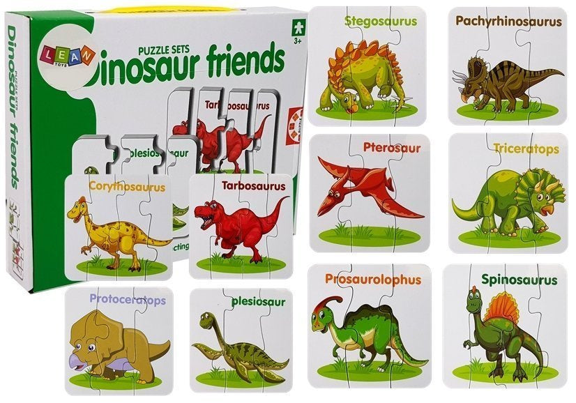 Vzdělávací puzzle Dinosauři s anglickými názvy 10 spojení