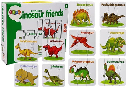 Vzdělávací puzzle Dinosauři s anglickými názvy 10 spojení