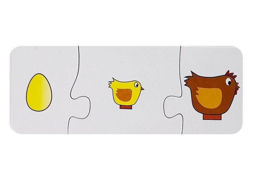 Vzdělávací puzzle Nauka spojování 10 párů s čísly a zvířátky