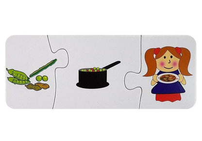 Vzdělávací puzzle Nauka spojování 10 párů s čísly a zvířátky
