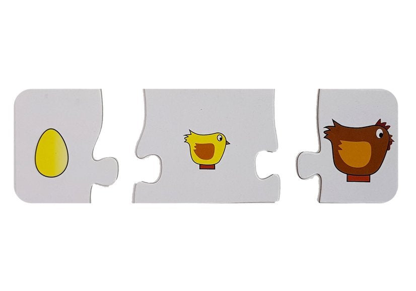 Vzdělávací puzzle Nauka spojování 10 párů s čísly a zvířátky