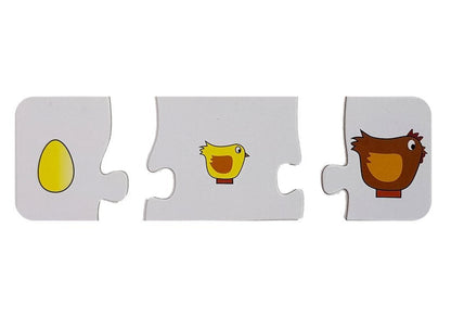Vzdělávací puzzle Nauka spojování 10 párů s čísly a zvířátky
