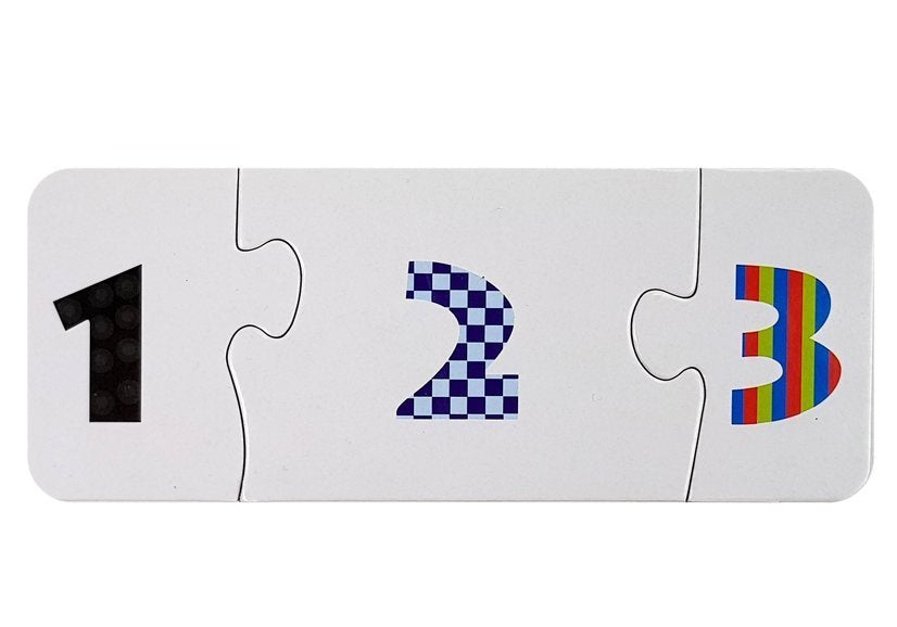 Vzdělávací puzzle Nauka spojování 10 párů s čísly a zvířátky