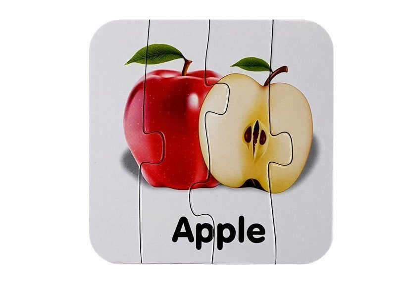 Vzdělávací puzzle ovoce s anglickými nápisy 10 spojení