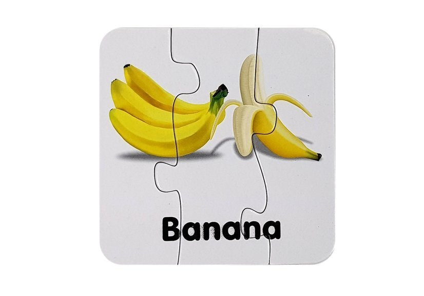 Vzdělávací puzzle ovoce s anglickými nápisy 10 spojení
