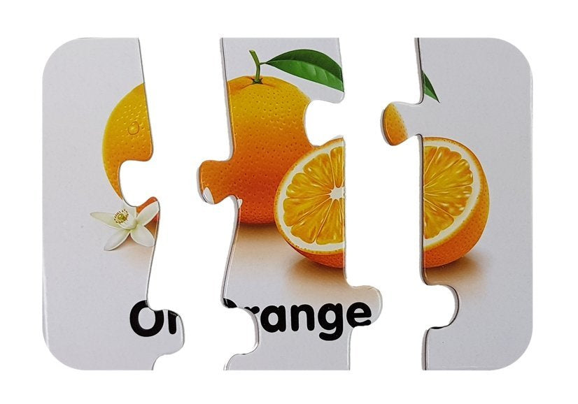 Vzdělávací puzzle ovoce s anglickými nápisy 10 spojení