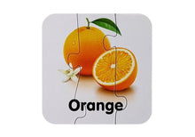 Vzdělávací puzzle ovoce s anglickými nápisy 10 spojení