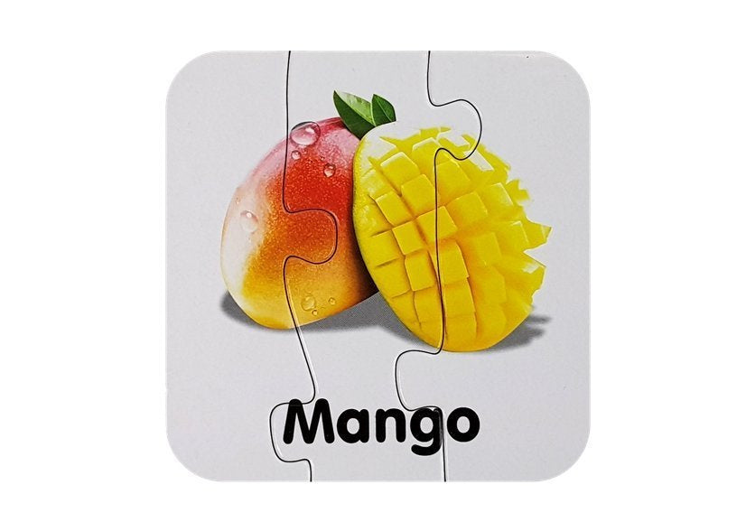 Vzdělávací puzzle ovoce s anglickými nápisy 10 spojení