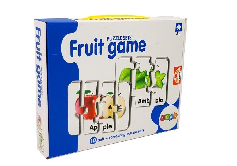 Vzdělávací puzzle ovoce s anglickými nápisy 10 spojení