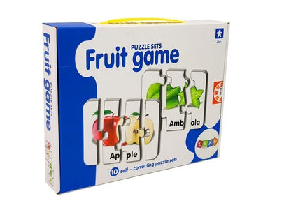 Vzdělávací puzzle ovoce s anglickými nápisy 10 spojení