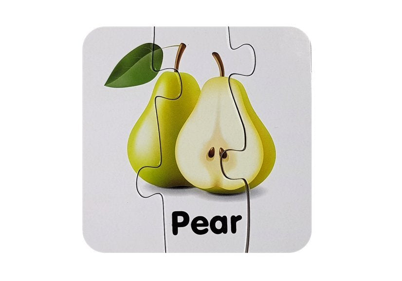 Vzdělávací puzzle ovoce s anglickými nápisy 10 spojení