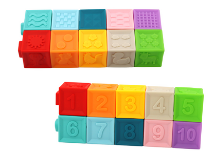 Vzdělávací puzzle pro batolata s tvary a čísly – od 6 měsíců