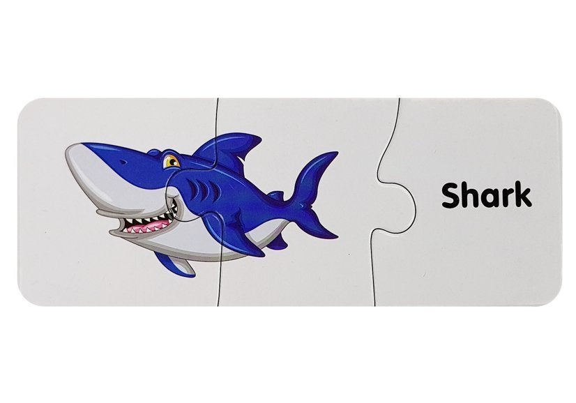 Vzdělávací puzzle Svět oceánů 10 spojení s anglickými nápisy