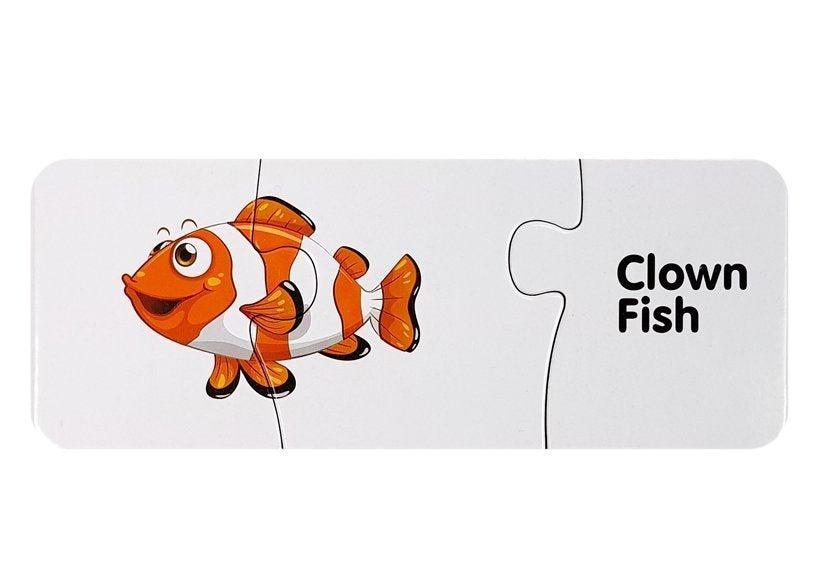 Vzdělávací puzzle Svět oceánů 10 spojení s anglickými nápisy