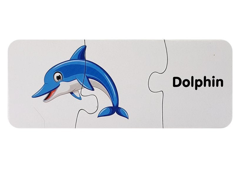 Vzdělávací puzzle Svět oceánů 10 spojení s anglickými nápisy