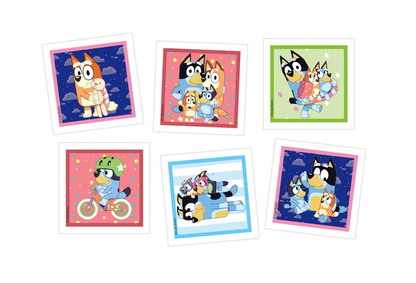 Vzdělávací sada puzzle, memo a kostky Bluey – Clementoni