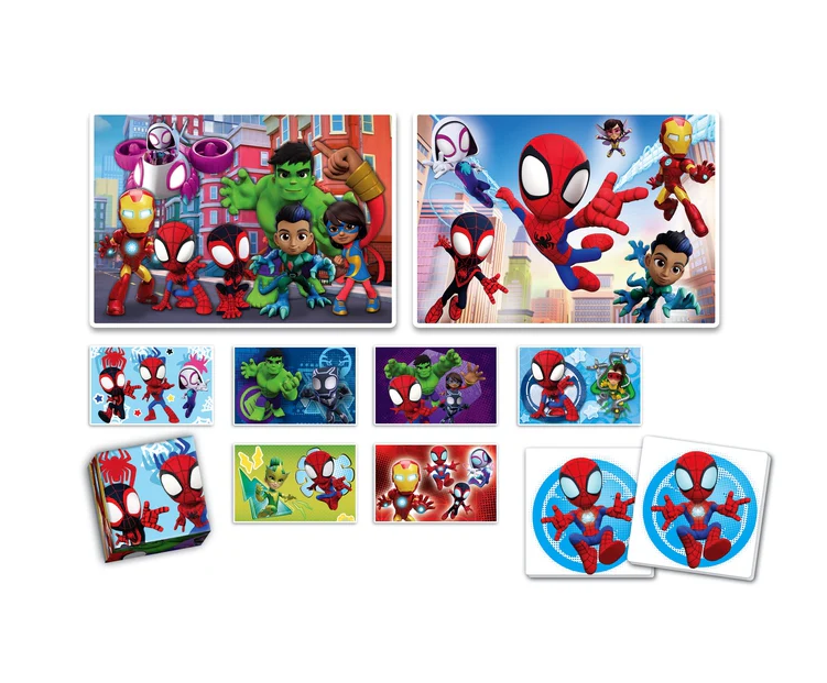Vzdělávací set puzzle, memo a kostky MARVEL SPIDEY – Clementoni