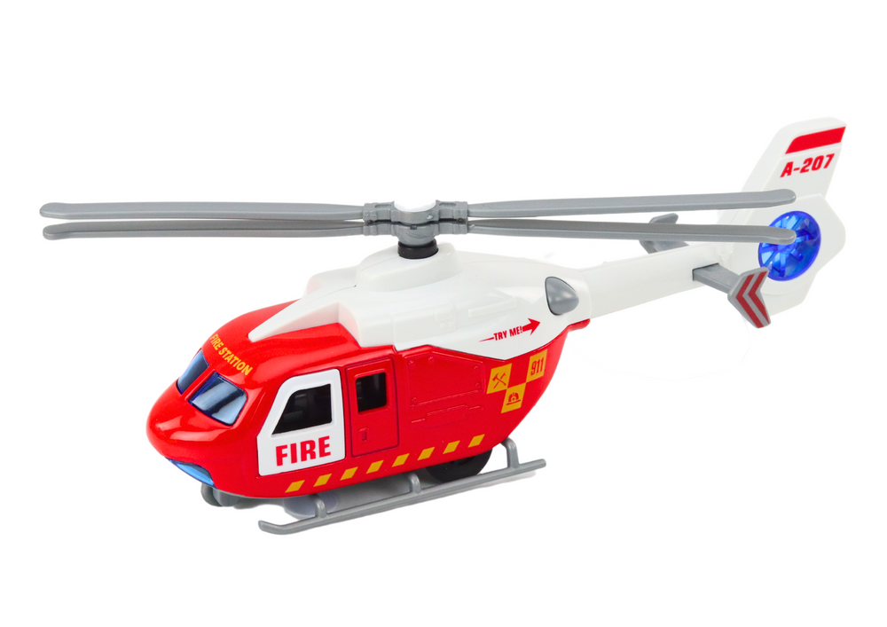 Záchranářský helikoptér kovový s napědem otevírací dveře