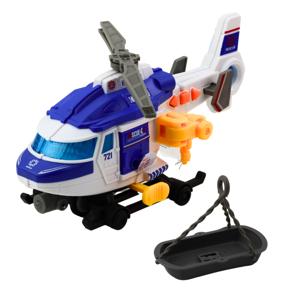 Záchranářský helikopter – s nošemi hákem navijákem světly