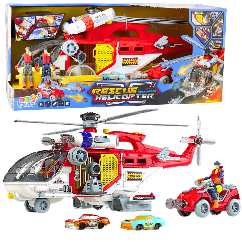 Záchranářský helikopter – se světly zvuky a figurkami