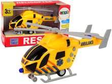 Záchranářský helikopter se zvuky a světly žlutý