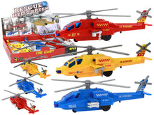 Záchranný helikoptér s pohonem – světly a zvuky | hliníkový