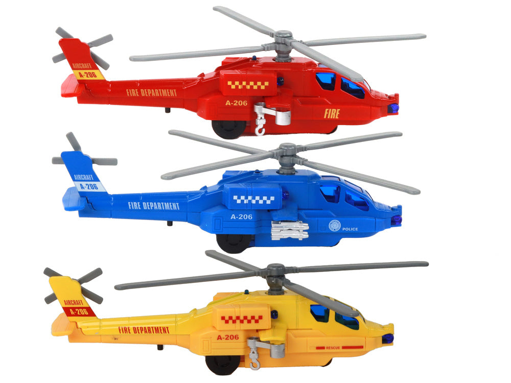 Záchranný helikoptér s pohonem – světly a zvuky | hliníkový